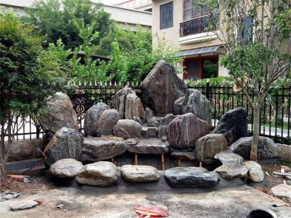 西安庭院假山景观墙