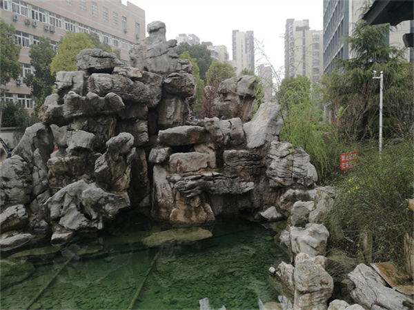 西安庭院假山水景墙